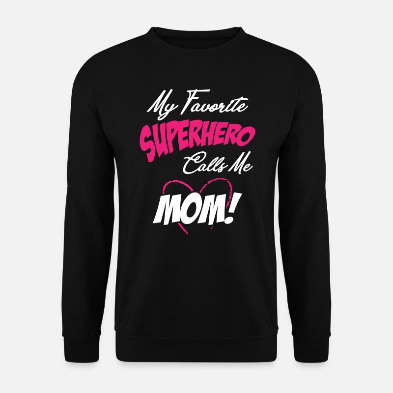 Min yndlingssuperhelt kalder mig mor - Unisex sweater - sort