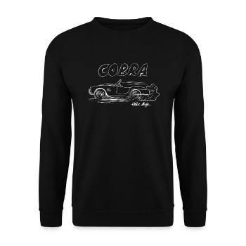 AC Cobra Comic Legend Gift - Unisex Sweatshirt - black - Front - Alina (178cm) & Michal (187cm)