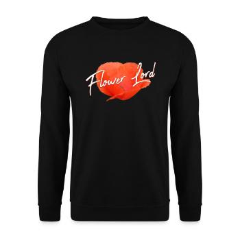 Poppy Poppy Poppy Florist - Unisex Sweatshirt - black - Front - Alina (178cm) & Michal (187cm)