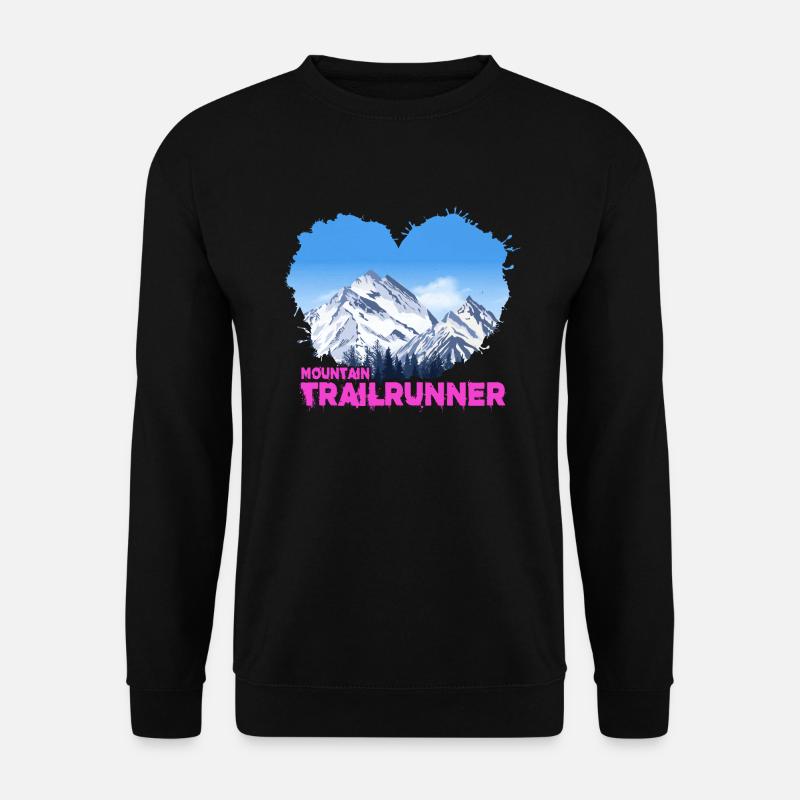 skyrunning trailrunner mountain-trail - Unisex Pullover - Schwarz