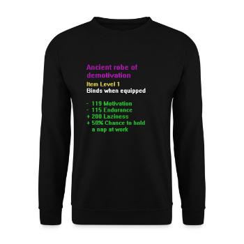 Robe of demotivation - Unisex Sweatshirt - black - Front - Alina (178cm) & Michal (187cm)