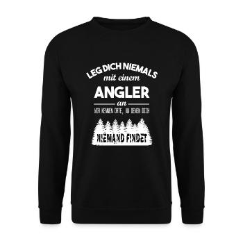 Pêcheur de poissons de pêche en haute mer - Sweat-shirt Unisexe - noir - Devant - Alina (178cm) & Michal (187cm)