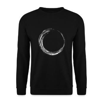 Kreis Design Variante Neu Weß - Unisex Pullover - Schwarz - Vorne - Alina (178cm) & Michal (187cm)