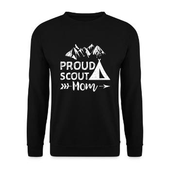 Fier Scout Mom - mère - Sweat-shirt Unisexe - noir - Devant - Alina (178cm) & Michal (187cm)