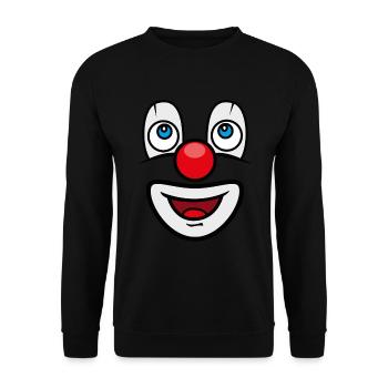 Karnevalskostüm Fasching Kostüm Lustige Clown - Unisex Pullover - Schwarz - Vorne - Alina (178cm) & Michal (187cm)
