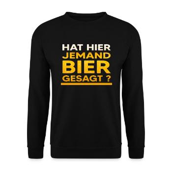 Bier Bierologe Männertag - Unisex Pullover - Schwarz - Vorne - Alina (178cm) & Michal (187cm)
