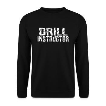 Drill Instructor Fitness Personal Trainer Gift - Unisex Sweatshirt - black - Front - Alina (178cm) & Michal (187cm)