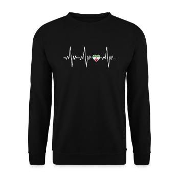 Iran battement de coeur ECG cadeau - Sweat-shirt Unisexe - noir - Devant - Alina (178cm) & Michal (187cm)