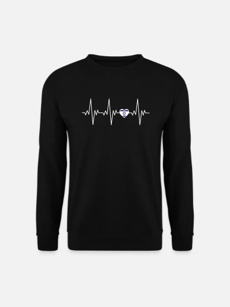 Israel Herzschlag EKG Geschenk - Unisex Pullover - Schwarz