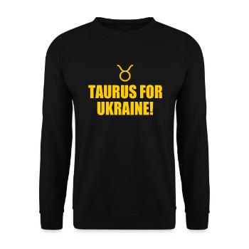taurus for ukraine - Unisex Sweatshirt - black - Front - Alina (178cm) & Michal (187cm)