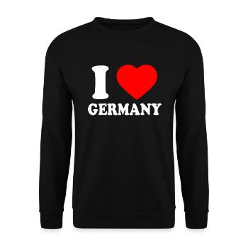 I love germany - Unisex Pullover - Schwarz - Vorne - Alina (178cm) & Michal (187cm)