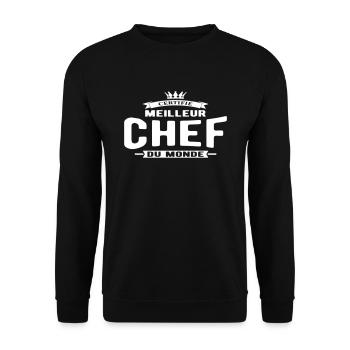 Meilleur chef du monde - Sweat-shirt Unisexe - noir - Devant - Alina (178cm) & Michal (187cm)