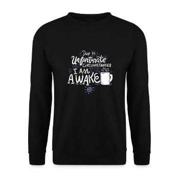 Morgenmuffel - Unisex Pullover - Schwarz - Vorne - Alina (178cm) & Michal (187cm)