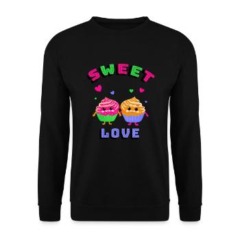 Cupcakes mignons - Sweat-shirt Unisexe - noir - Devant - Alina (178cm) & Michal (187cm)