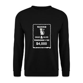 Le chat de Schrödinger - Sweat-shirt Unisexe - noir - Devant - Alina (178cm) & Michal (187cm)