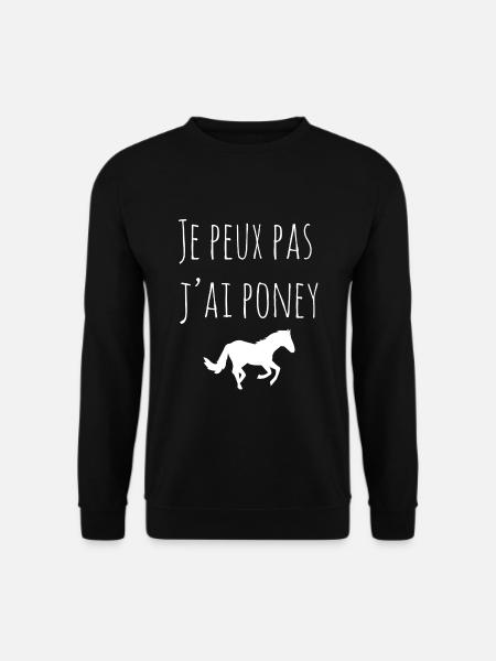 Je peux pas poney - Sweat-shirt Unisexe - noir