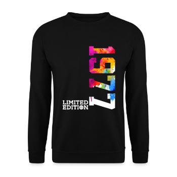 49E ANNIVERSAIRE ÉDITION LIMITÉE 1977 - Sweat-shirt Unisexe - noir - Devant - Alina (178cm) & Michal (187cm)