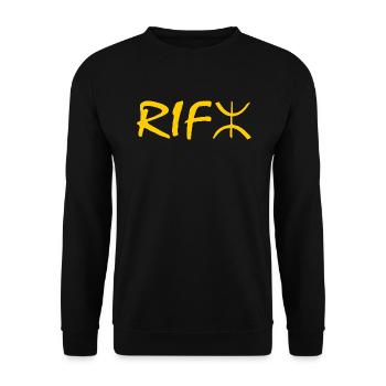 Rif - Sweat-shirt Unisexe - noir - Devant - Alina (178cm) & Michal (187cm)