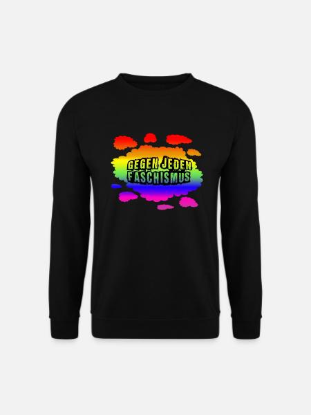 AfD stoppen gegen rechts Demokratie Vielfalt links - Unisex Pullover - Schwarz