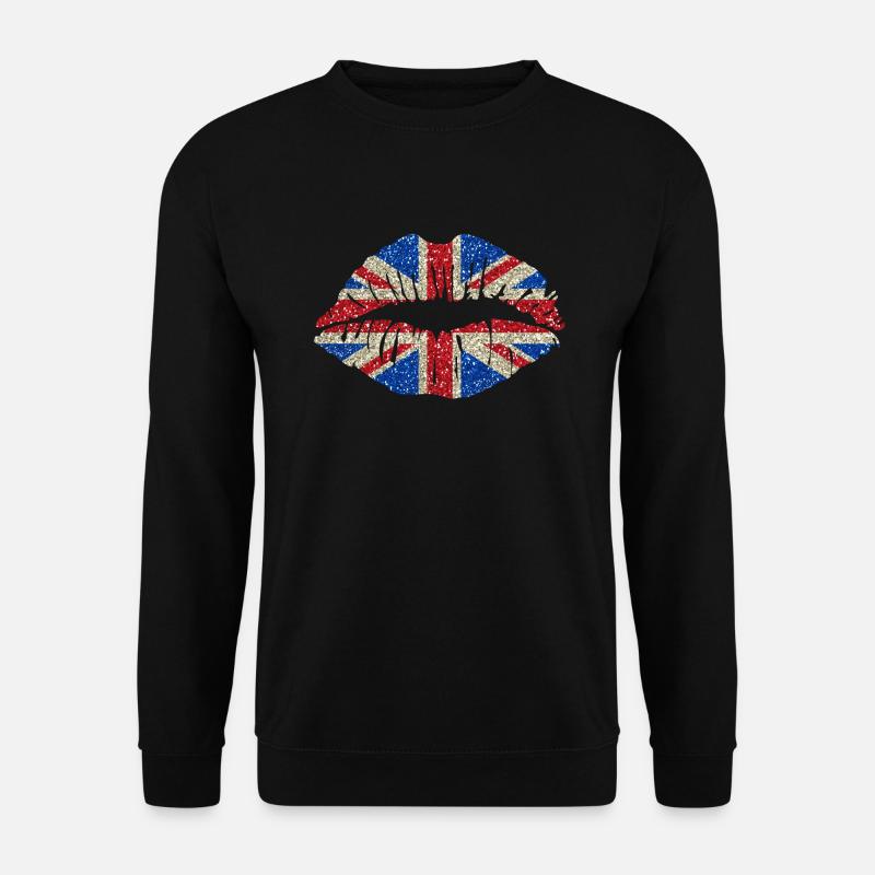 lèvres sexy: Angleterre Union Jack - Sweat-shirt Unisexe - noir