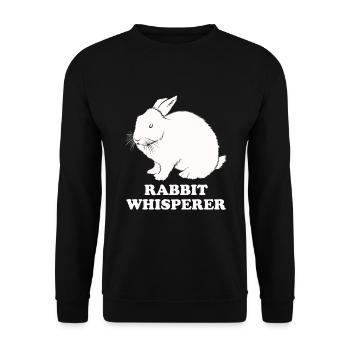 Rabbit Whisperer - Unisex Sweatshirt - black - Front - Alina (178cm) & Michal (187cm)