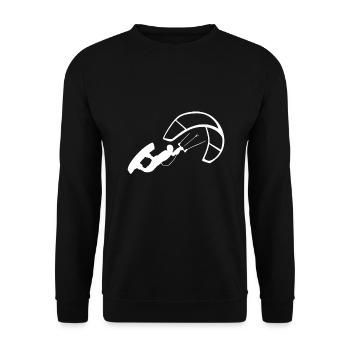 Kitesurf Kitesurfer Silhouette - Sweat-shirt Unisexe - noir - Devant - Alina (178cm) & Michal (187cm)