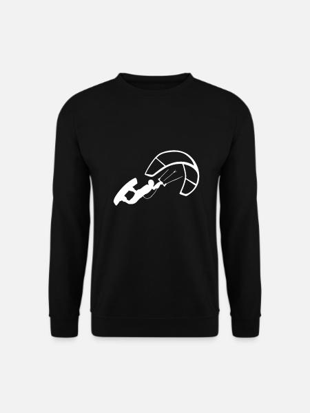 Kitesurfen Kitesurfer Silhouette - Unisex Pullover - Schwarz