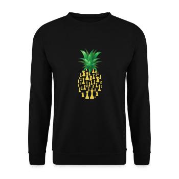 Chess - Chess Pieces Pineapple - Unisex Sweatshirt - black - Front - Alina (178cm) & Michal (187cm)