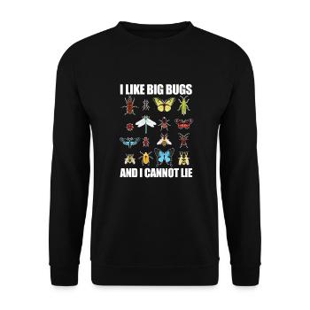 Insectes insectes - J’aime les gros insectes et je ne peux pas mentir - Sweat-shirt Unisexe - noir - Devant - Alina (178cm) & Michal (187cm)
