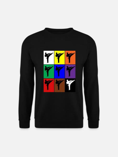 Karate Herren - Karate Gürtel Farben - Unisex Pullover - Schwarz