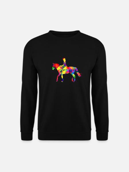 Pferd Damen - Unisex Pullover - Schwarz