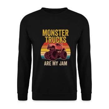 Monster Trucks - Monster Trucks Are My Jam - Unisex Sweatshirt - black - Front - Alina (178cm) & Michal (187cm)