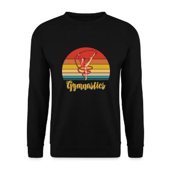 Female Gymnast - Gymnastics - Unisex Sweatshirt - black - Front - Alina (178cm) & Michal (187cm)