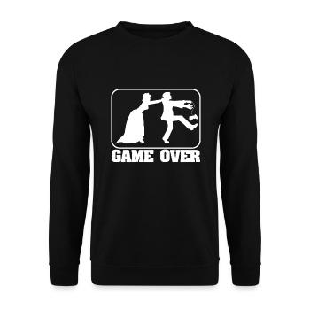 jga men jeu de jeu sur la fête Funny Gamer - Sweat-shirt Unisexe - noir - Devant - Alina (178cm) & Michal (187cm)