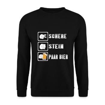  Glühbier Männer - Unisex Pullover - Schwarz - Vorne - Alina (178cm) & Michal (187cm)
