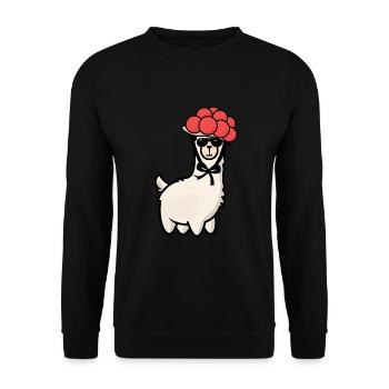 Black Forest Alpaka Tradition Bollenhut Freiburg - Unisex Sweatshirt - black - Front - Alina (178cm) & Michal (187cm)
