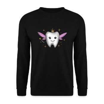 Dental assistant dentist office practice team teeth - Unisex Sweatshirt - black - Front - Alina (178cm) & Michal (187cm)