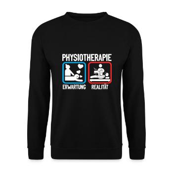 Physiotherapeut Physiotherapie Reha Beruf Physio - Unisex Pullover - Schwarz - Vorne - Alina (178cm) & Michal (187cm)