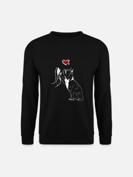 Französische Bulldogge Hundeliebe Hundeliebhaber - Unisex Pullover - Schwarz
