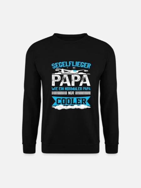 Segelflieger Papa Pilot Segelflugzeug Vatertag - Unisex Pullover - Schwarz