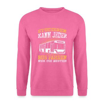 Busfahrer Beruf Bus öffentliche Verkehrsmittel - Unisex Pullover - Pink - Vorne