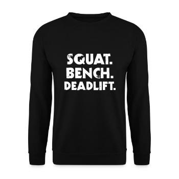 Squat Bench Deadlift - Unisex Pullover - Schwarz - Vorne - Alina (178cm) & Michal (187cm)