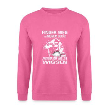 Wig Schweißen Schweißer Metallbauer Sprüche - Unisex Pullover - Pink - Vorne