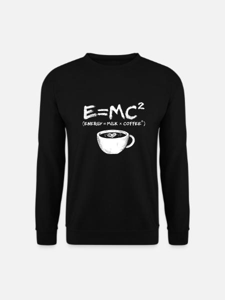 Schwarzer Kaffee E=MC² Kaffeetasse Kaffeetrinker - Unisex Pullover - Schwarz