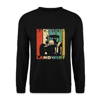 Acker Meister Traktor Nachwuchs Landwirt Junge - Unisex Pullover - Schwarz - Vorne - Alina (178cm) & Michal (187cm)