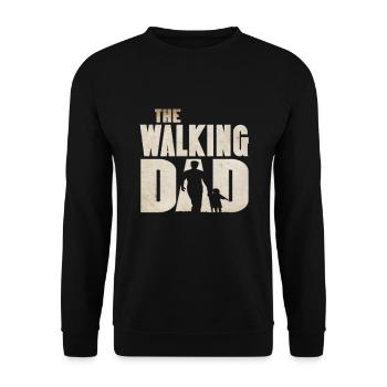 La marche papa papa de la progéniture Fête des Pères Drôle - Sweat-shirt Unisexe - noir - Devant - Alina (178cm) & Michal (187cm)
