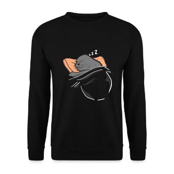 Official Sleep Shirt Pajama Sea Lion Seal - Unisex Sweatshirt - black - Front - Alina (178cm) & Michal (187cm)