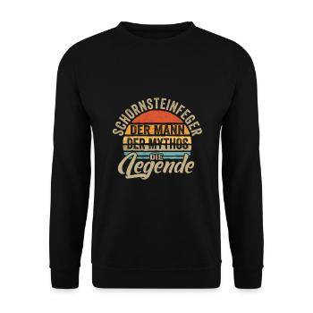 Schornsteinfeger Der Mann Der Mythos Die Legende - Unisex Pullover - Schwarz - Vorne - Alina (178cm) & Michal (187cm)