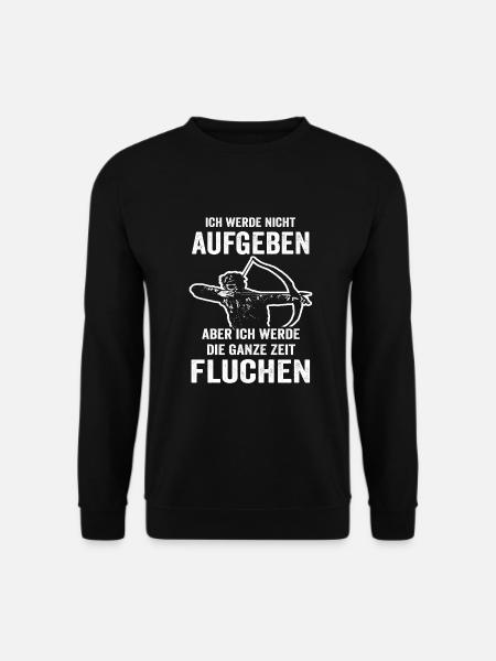 Ich werde nicht aufgeben Bogenschießen Bogensport - Unisex Pullover - Schwarz
