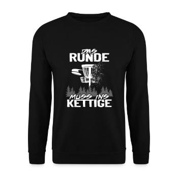 Disc golf Wurfsport Wufscheibe Frisbee - Unisex Pullover - Schwarz - Vorne - Alina (178cm) & Michal (187cm)